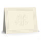 Classic Frame Monogram Folded Note Cards - Embossed Image 3 of 3